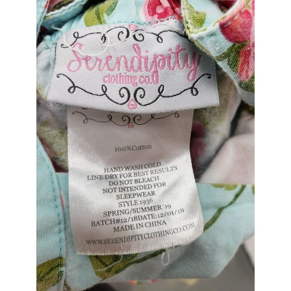 Serendipity Clothing Co. Bubble Romper Bow Pink Flowers Ruffles Polka Dots 12 Mt - Picture 3 of 11